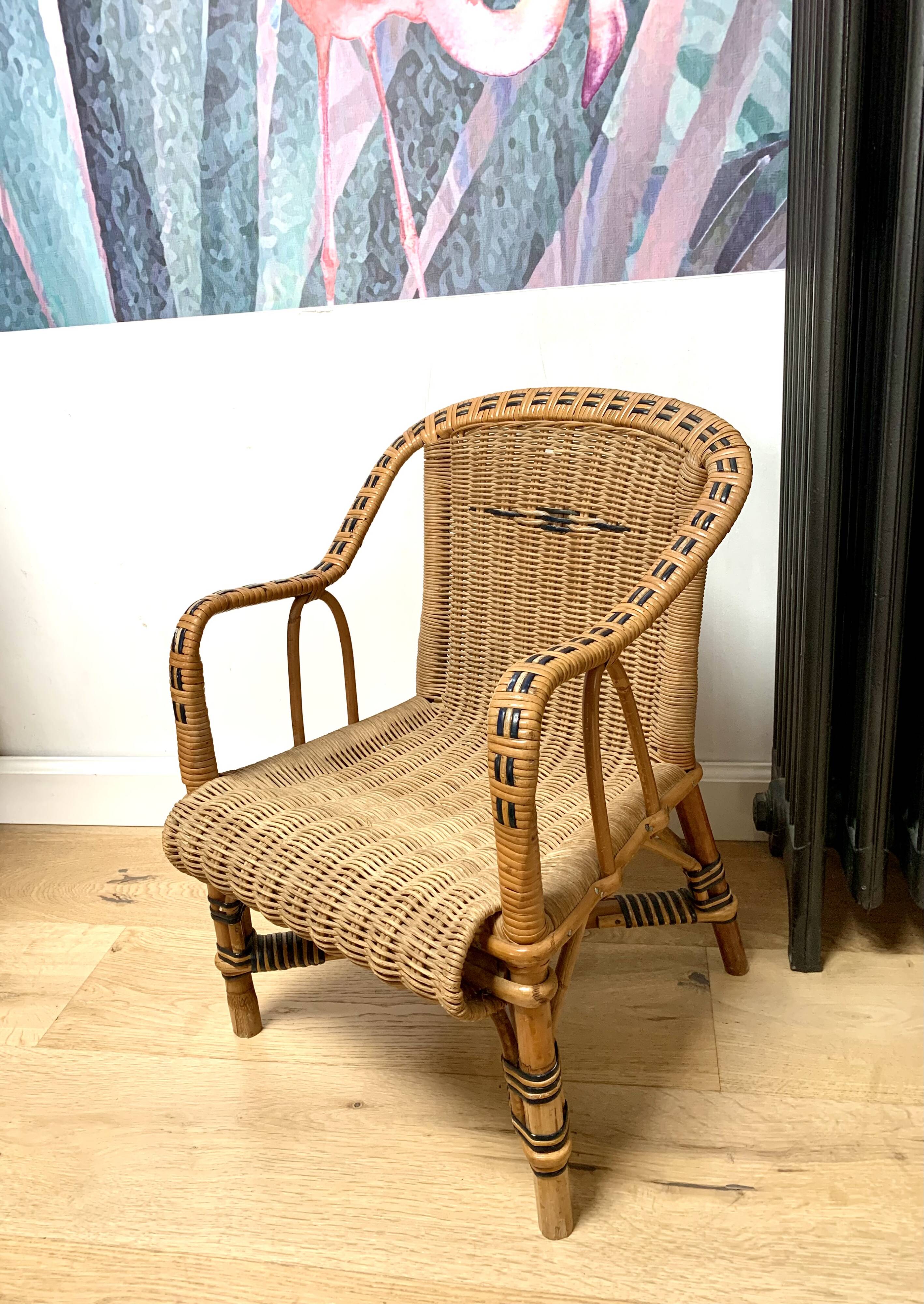 Vintage wicker children's living room