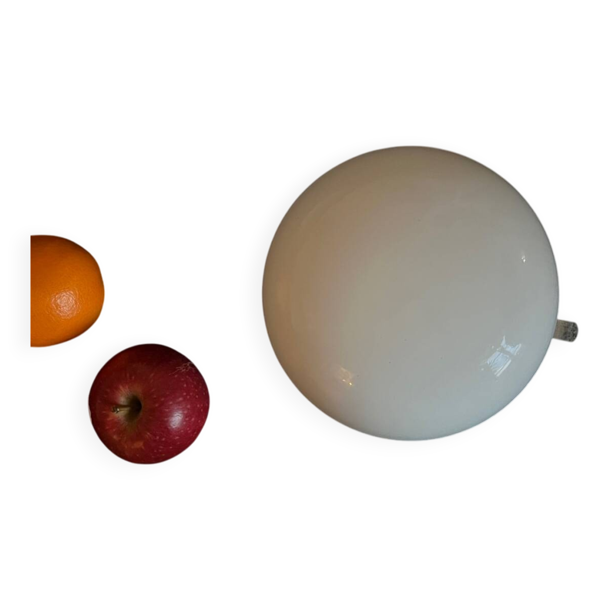 Vintage round opaline wall light