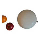 Vintage round opaline wall light
