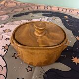 Small enamelled terracotta pot