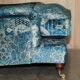 Pair of custom Howard love seat armchairs in Mulberry Lemond silk velvet.