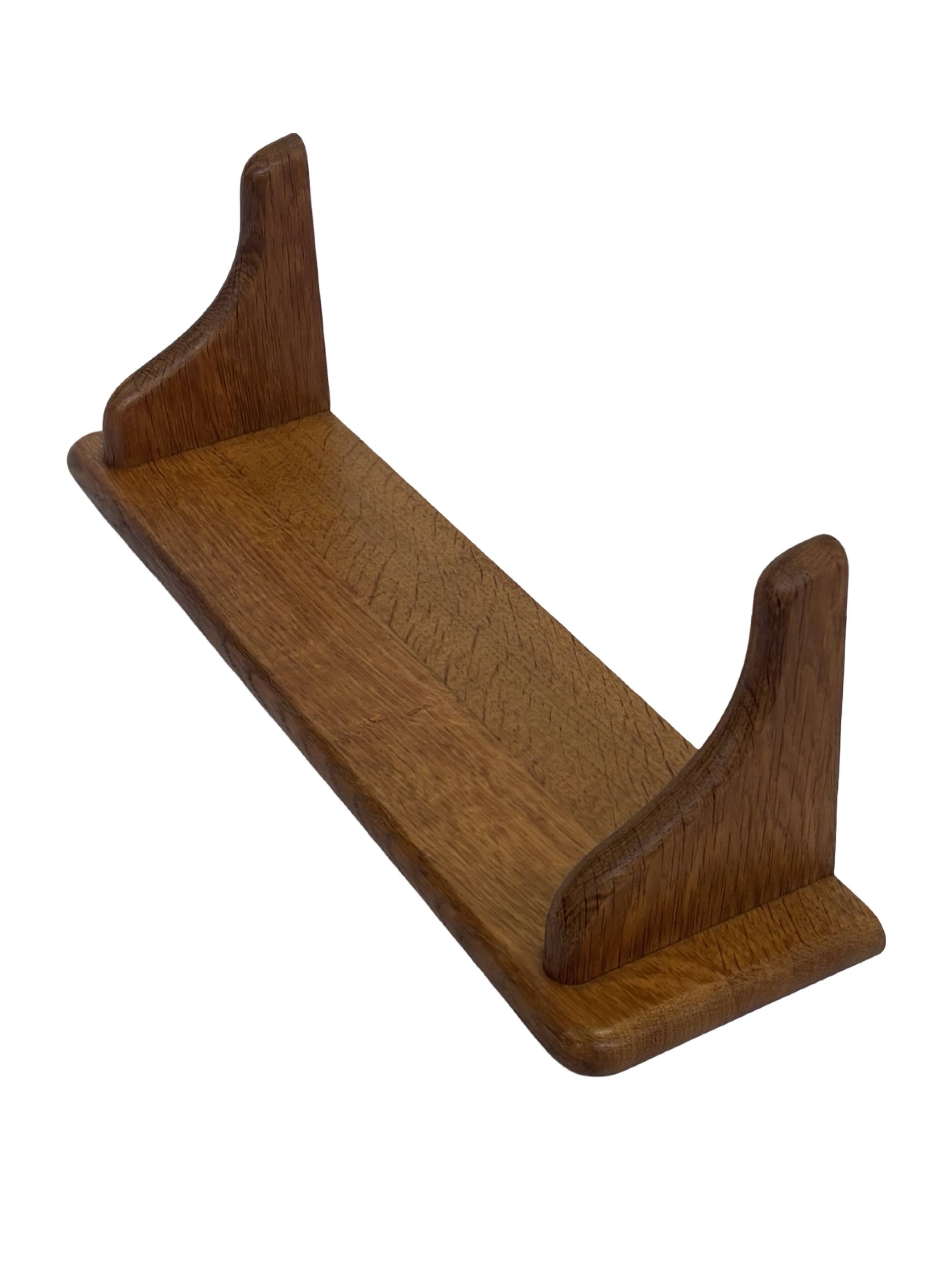 Vintage book shelf wall rack 1970s wood minimalist design