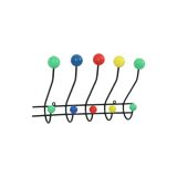 Mid century modern coat rack metal colored balls 60cm
