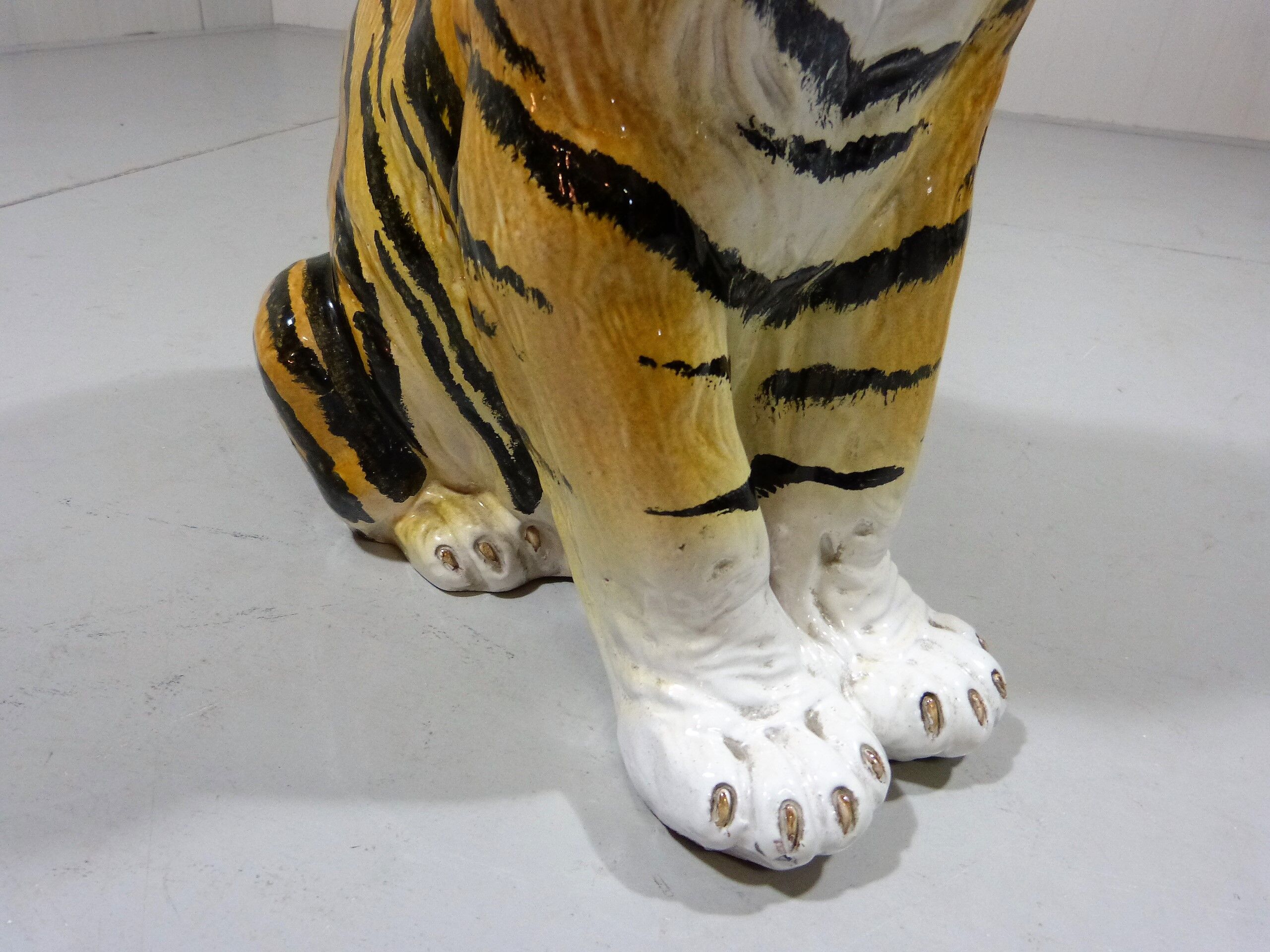 Tigre de terre cuite vintage, Italie des années 1960