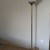 Floor lamp bronze brass round globe
