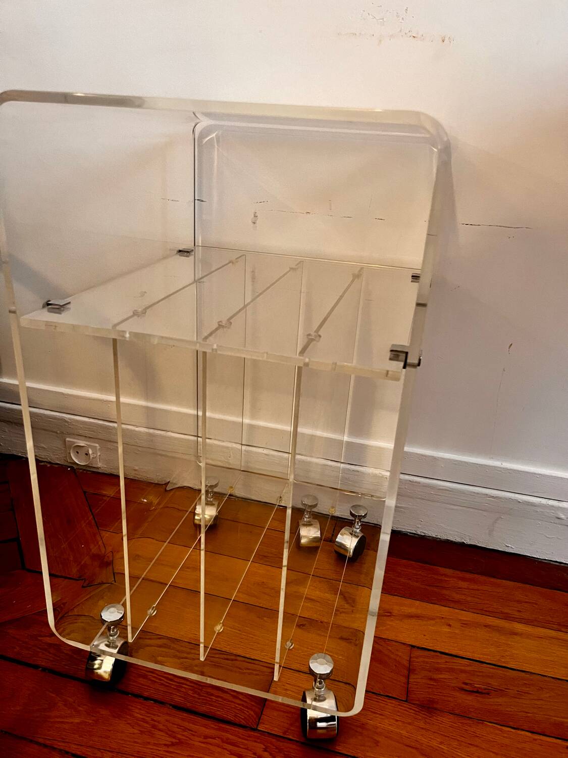 Meuble hi-fi range vinyle vintage David lange