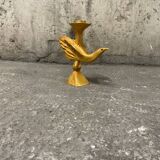 Zoomorphic gilded bronze candlestick by Pierre Casenove, 1980, Fondica.