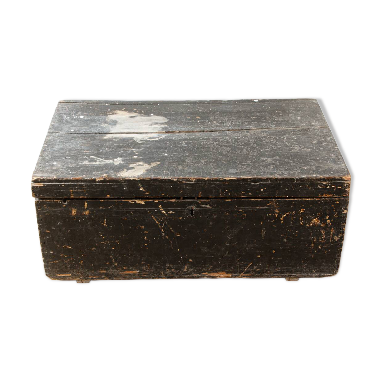 Malle en bois, amidon Le Chat Hoffmann