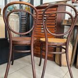 Ancienne paire de chaises bistrot Thonet N10