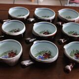 Set of 9 handmade ceramic pans