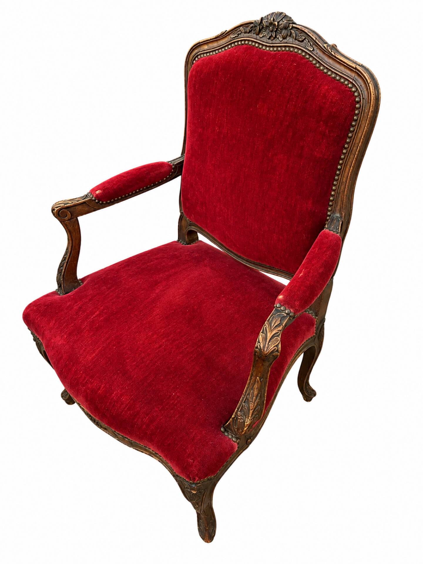 Large library desk with display cabinet and secretary with drawers, 19th century French.