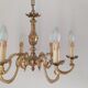Genuine bronze lustre Lucien Gau Paris 6 lights 1960s
