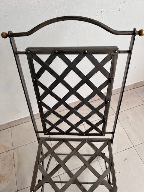 Set of 4 handcrafted steel chairs