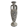 Vase amphore en céramique noir et blanc