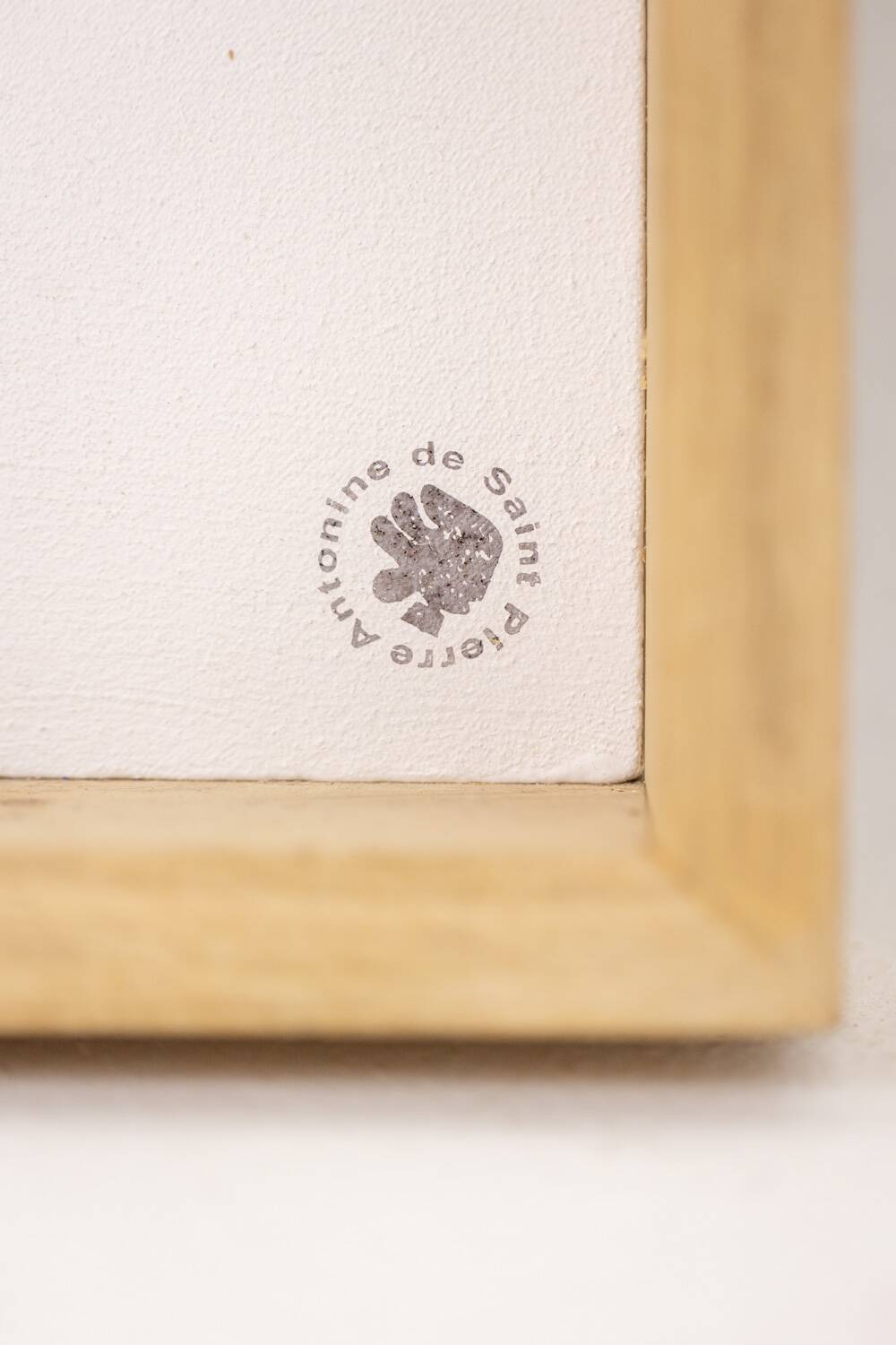 Antonine de Saint Pierre Blue lacquered metal sign. Contemporary