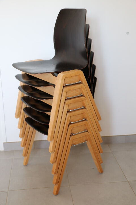 6 adult chairs pagholz wooden legs