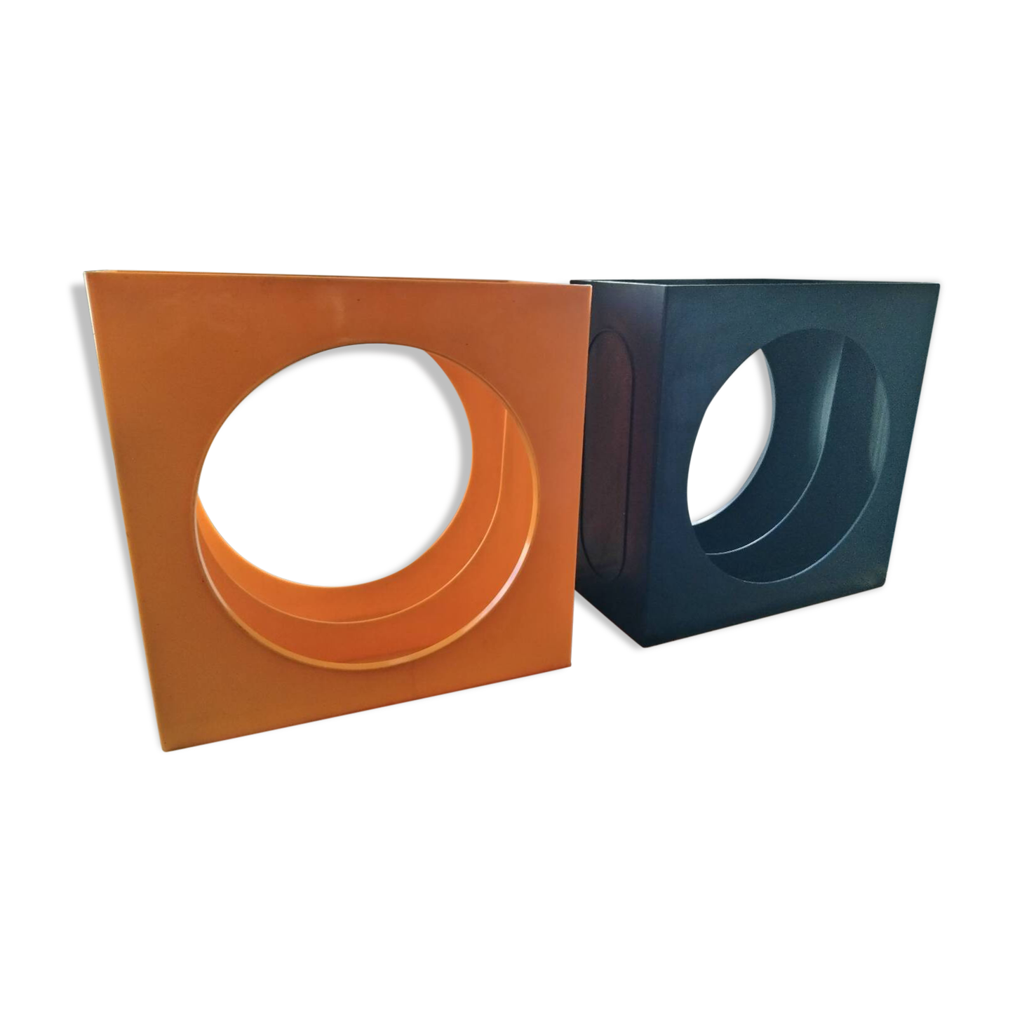 Paire de rangement de disque vinyle, 70s