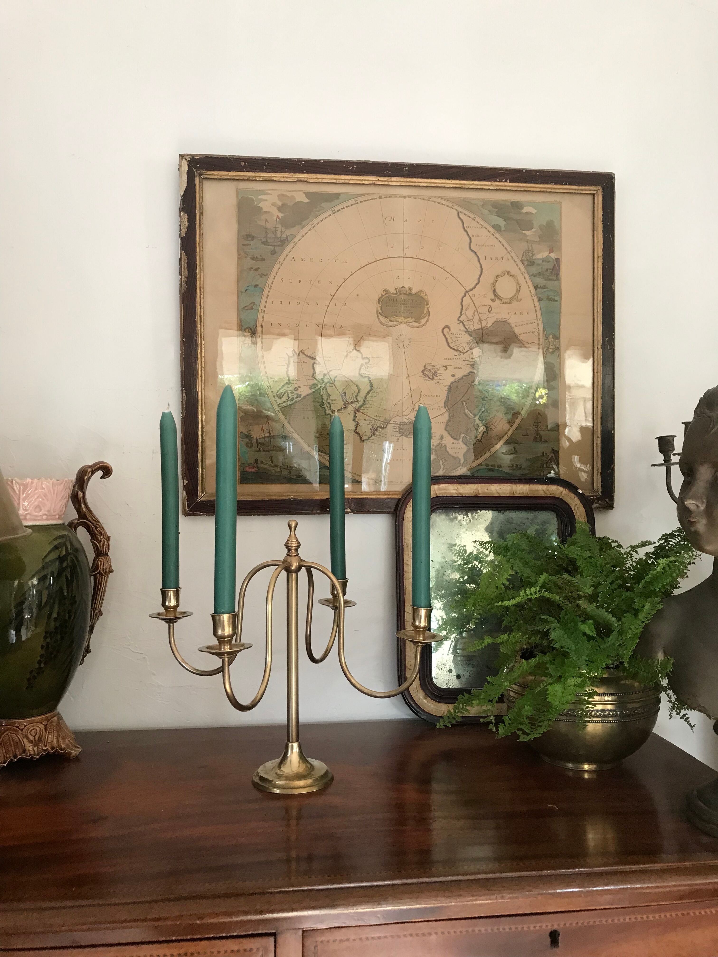 Scandinavian brass chandelier