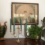 Scandinavian brass chandelier