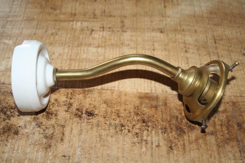 Apply wall light brass Swan neck