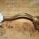 Apply wall light brass Swan neck