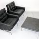 Set 2 vintage PK31/1 Lounge Chair & PK61 Coffee Table by Poul Kjaerholm for E. Kold Christensen