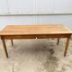 Farmhouse dining table for meals, made of solid oak, 1 drawer, 1950, 180x74cm.