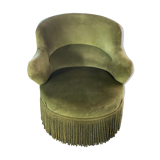 Fauteuil crapaud vert amande