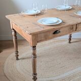 Renovated solid wood farmhouse table