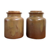 Pair of sandstone pots