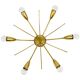 J.T. Kalmar Sun Lustre in Brass Mid-Century, Austria, 1950s
