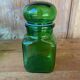 Lot de 3 pots en verre vert vintage Ariel