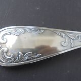 Silver metal soup ladle