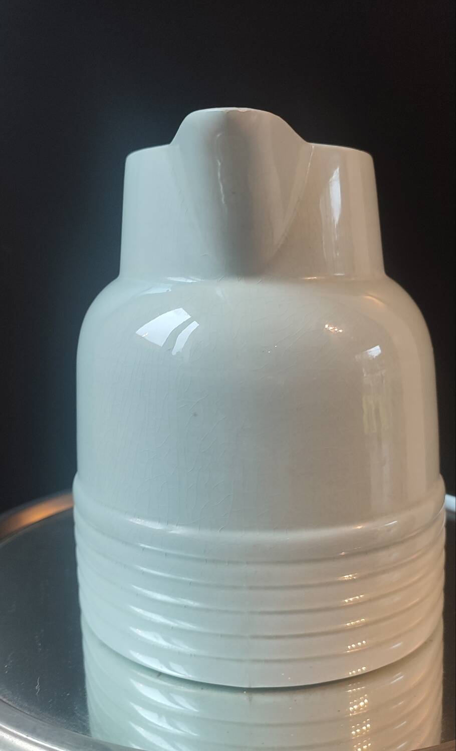 Art Deco Pichet Longwy, Celadon Green. 1930s-1940s.