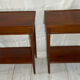 Pair of Louis XVI style wooden bedside tables