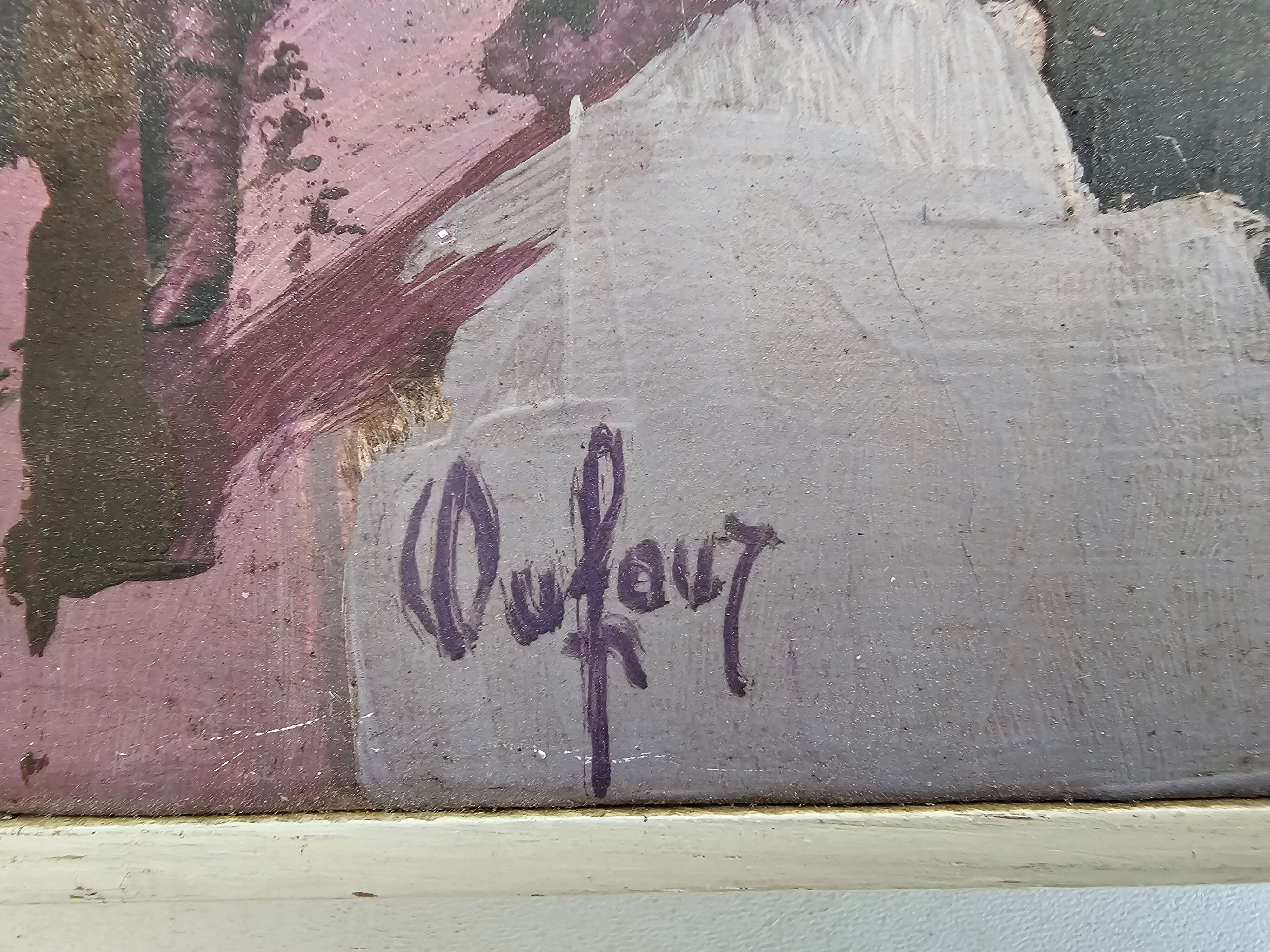 Oil Painting on Panel Abstract Composition - Les Arcs Peisey Vallandry