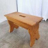 Vintage Wooden Footstool: Handcrafted Yugoslavian Pruchka, 1960s
