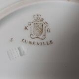 Old Lunéville flat plate with Keller and Guerin KG crest
