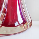 Murano glass vases red and blue