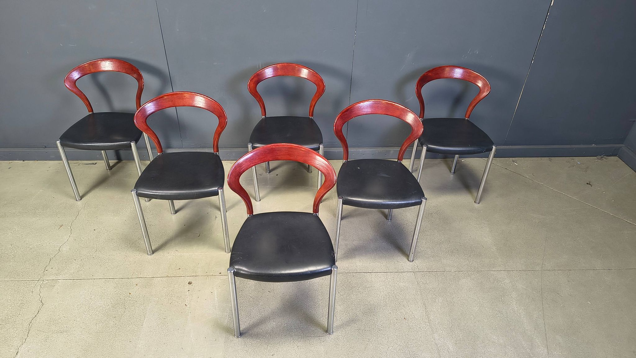 Vintage Lotus chairs by Hartmut Lohmeyer for Kusch & Co., 1970s, set of 6