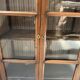 Pair of display cabinets in solid cherry wood from the 19th century.