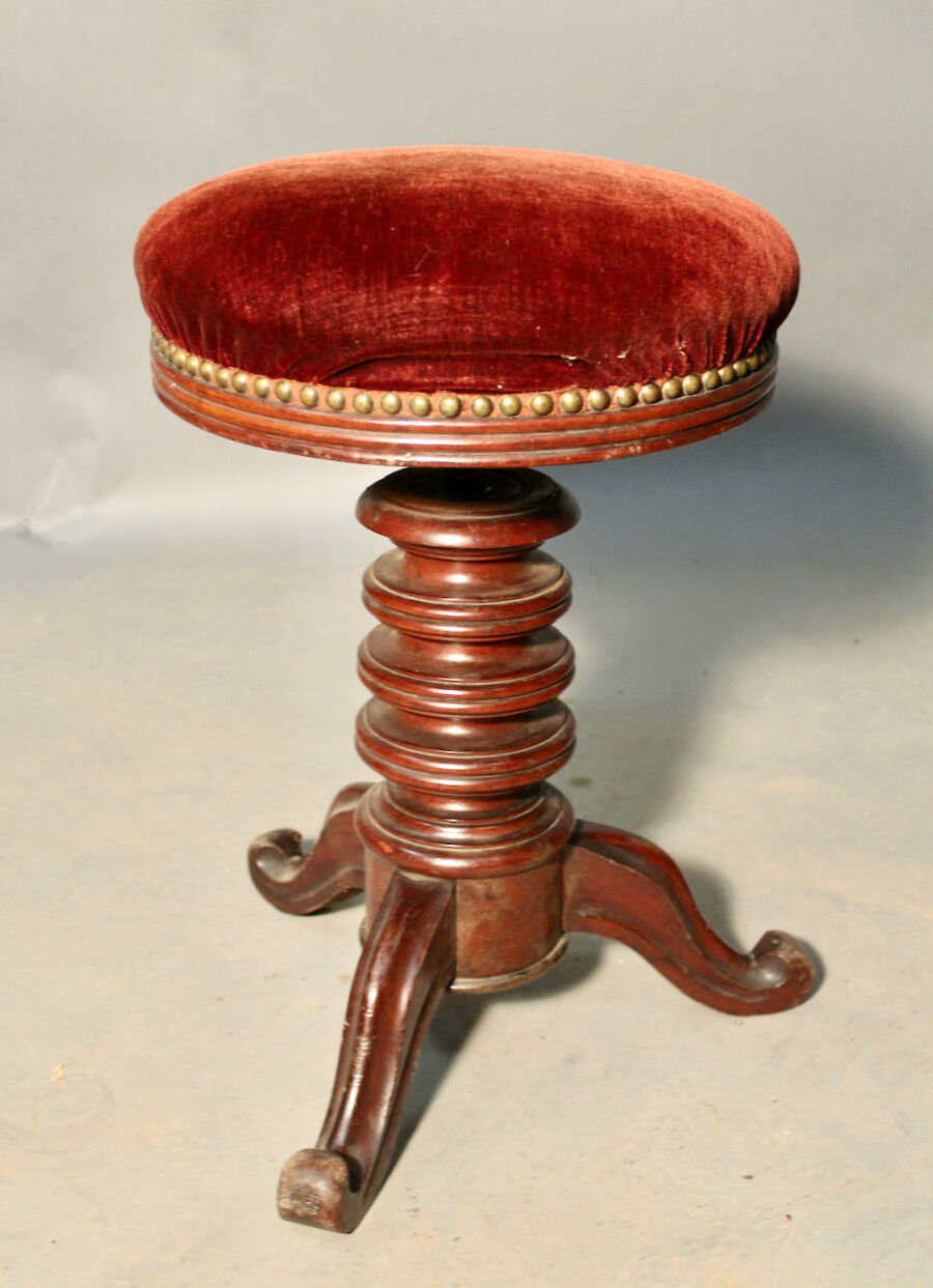 Piano stool on foot tripod XlXth