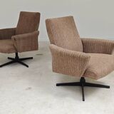 Paire de fauteuils pivotant Tchécoslovaquie 1960
