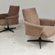 Paire de fauteuils pivotant Tchécoslovaquie 1960
