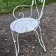 Garden furniture wrought iron and smoked glass 1900
