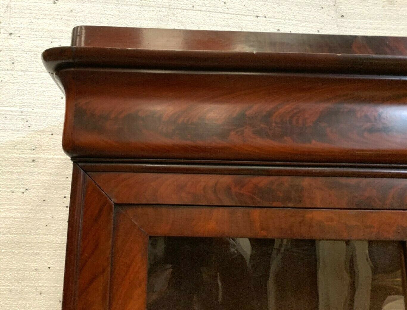 Louis Philippe vintage window in mahogany two 19th century glass doors