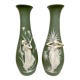 Vases vintage en bisque en porcelaine 'Jasperware'