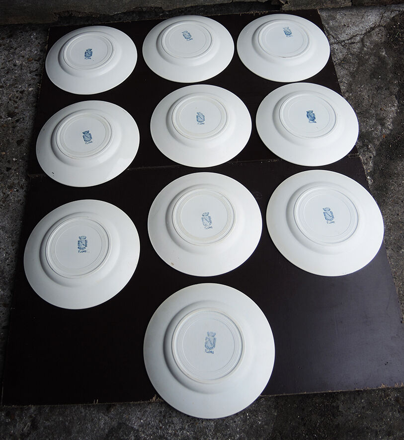 10 vintage St Amand dinner plates
