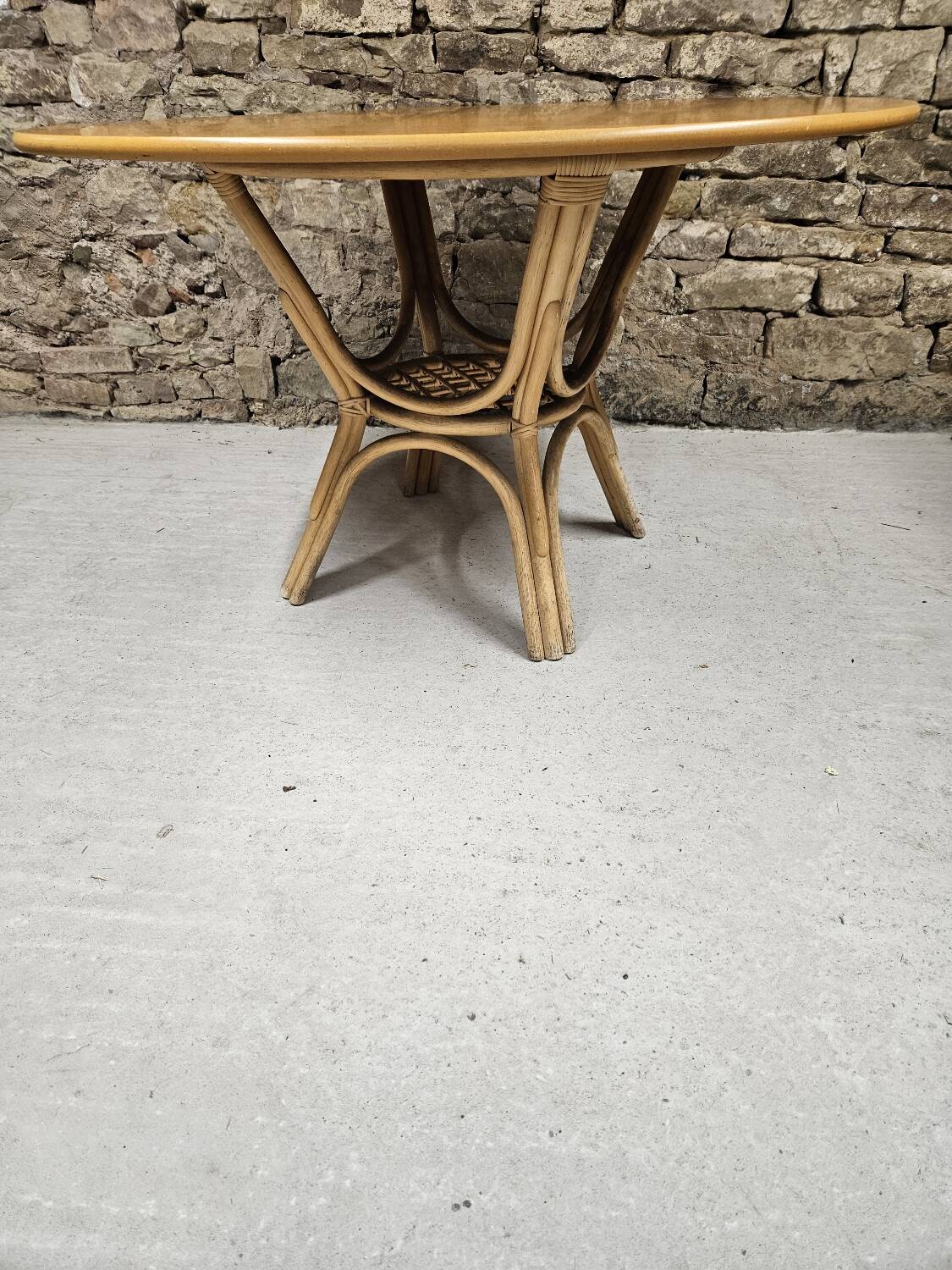 Vintage bamboo table 1980"