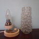 2 Vintage cathedral glass bedside lamps - 50s